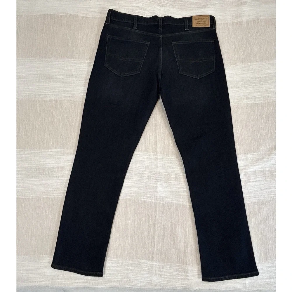 Signature Levi Strauss‎ & Co Men's Slim Fit Jeans Sz 38x30 Blue Denim Pants